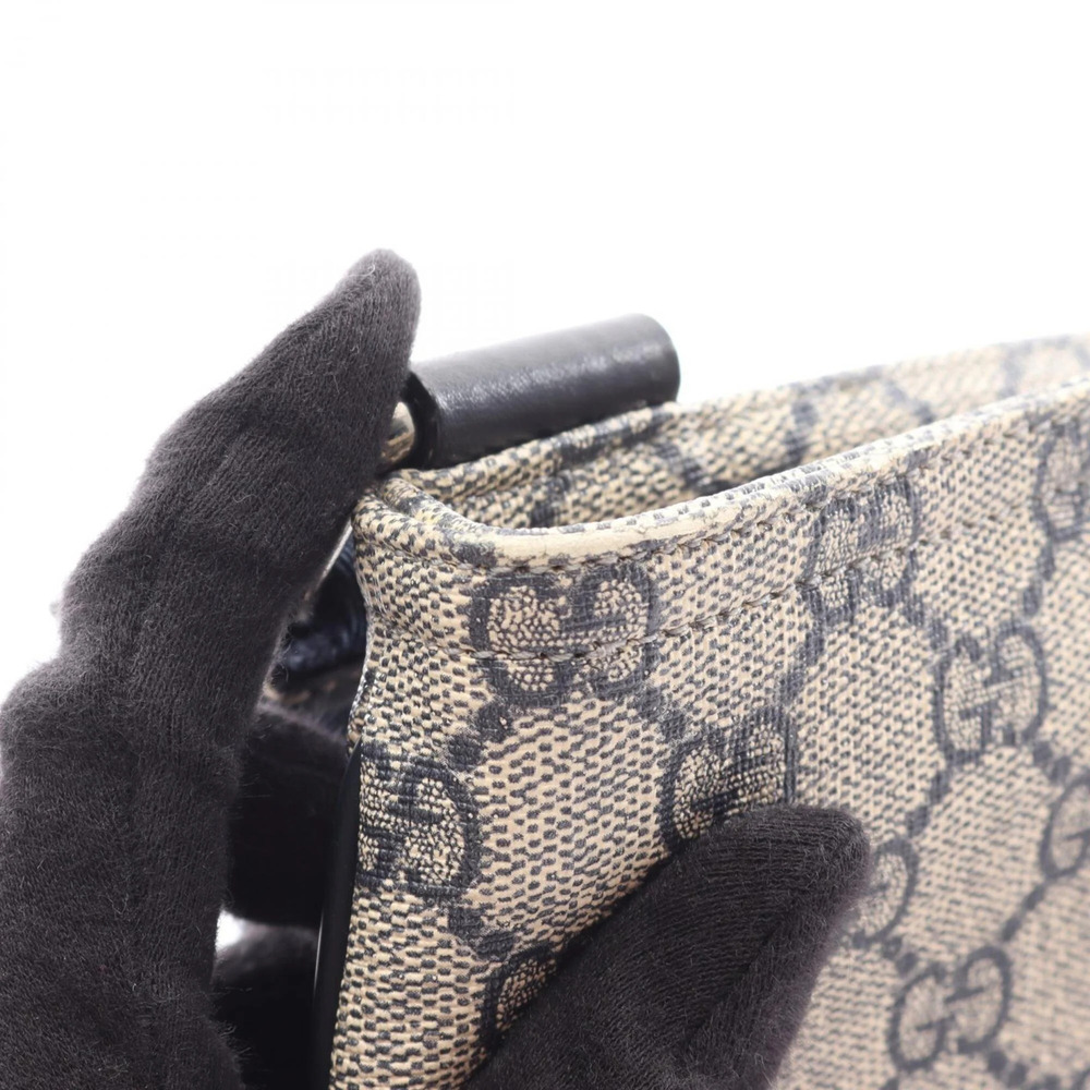 GUCCI Cream Coated Canvas Shoulder Bag - Picture 7 of 7